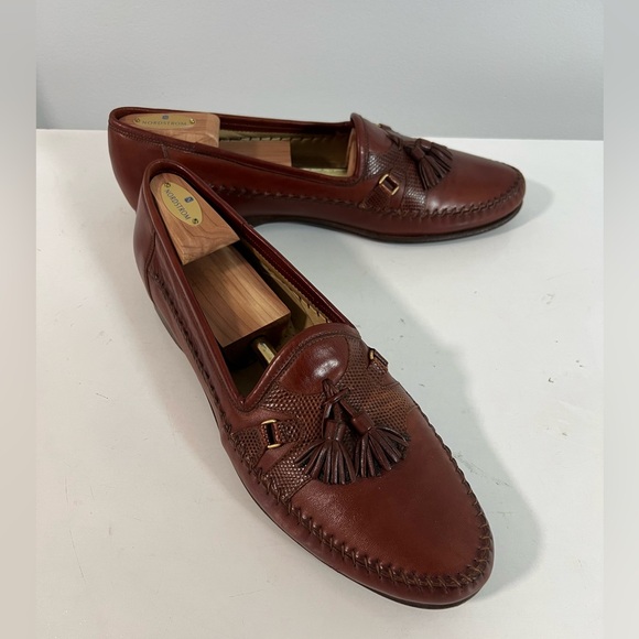 Santoni Men\'s Brown Leather Loafers 11.5 main image 10